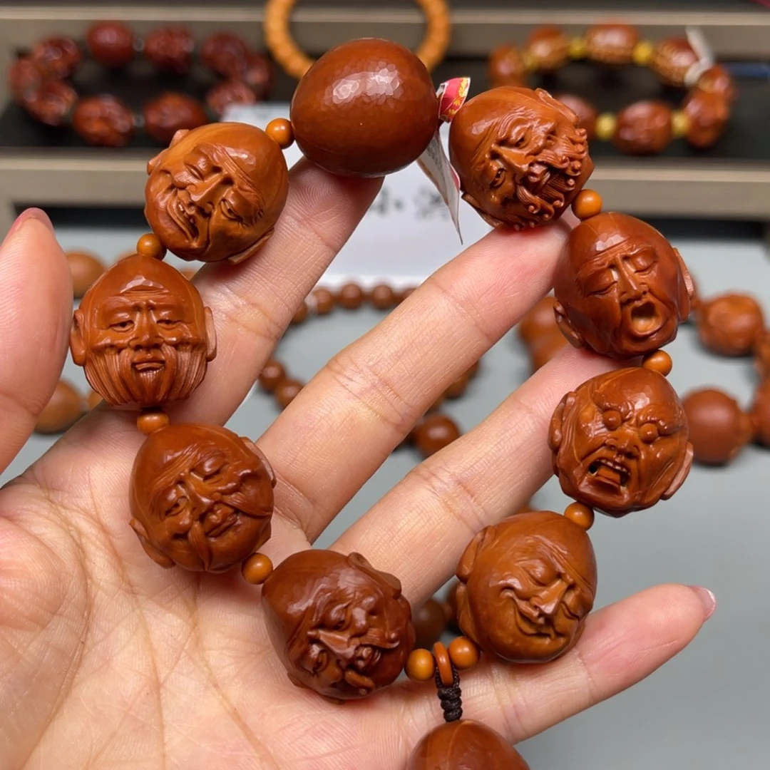 橄榄核手串/手链十八罗汉黄华