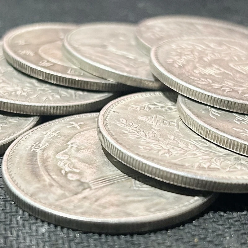 创意聚财实心大头复古不掉色圆形收藏摆件