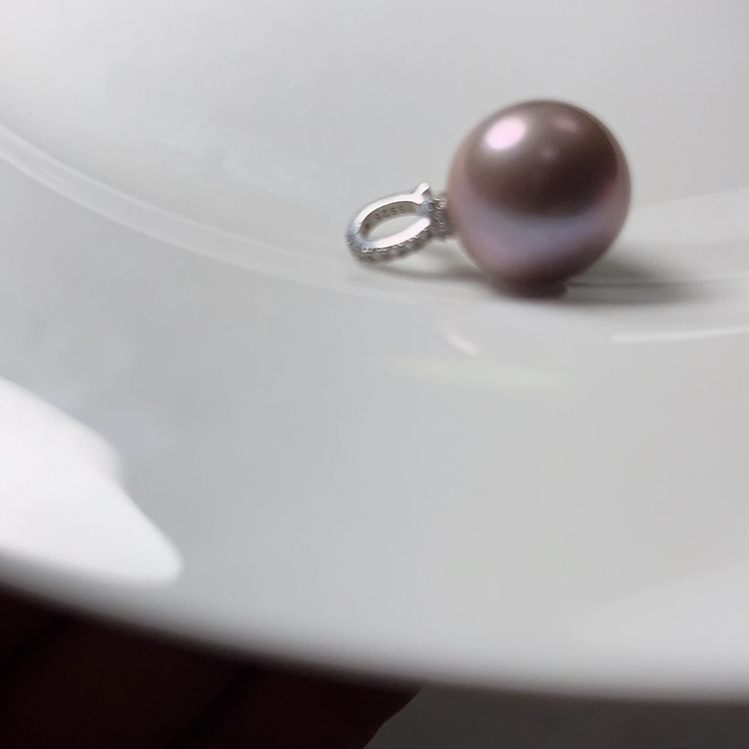 淡水珍珠未镶嵌颈饰15.1极光紫罗兰吊坠