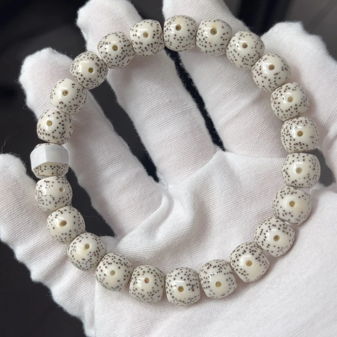 星月菩提吊坠10/9鼓珠原生态顺白大眼睛