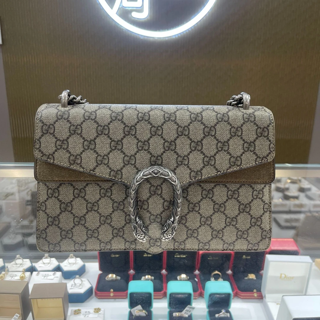 95新 GUCCI/古驰 【辛河奢品】古驰中号酒神单肩包