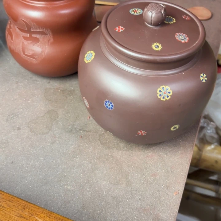 茶壶紫砂原矿茶叶罐