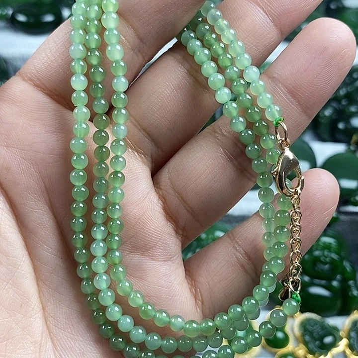 和田玉（碧玉）未镶嵌项链