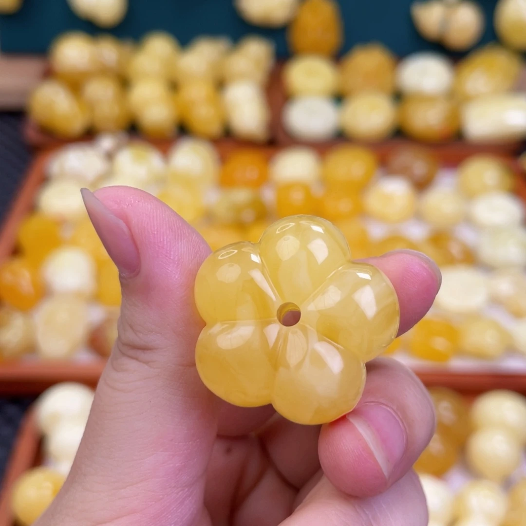 蜜蜡毛衣链未镶嵌蜜蜡