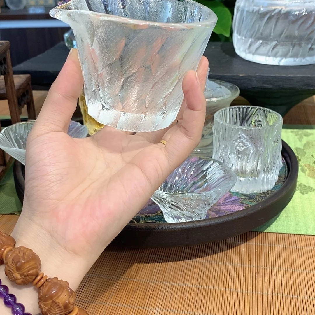 水晶玻璃吸管款公杯矮