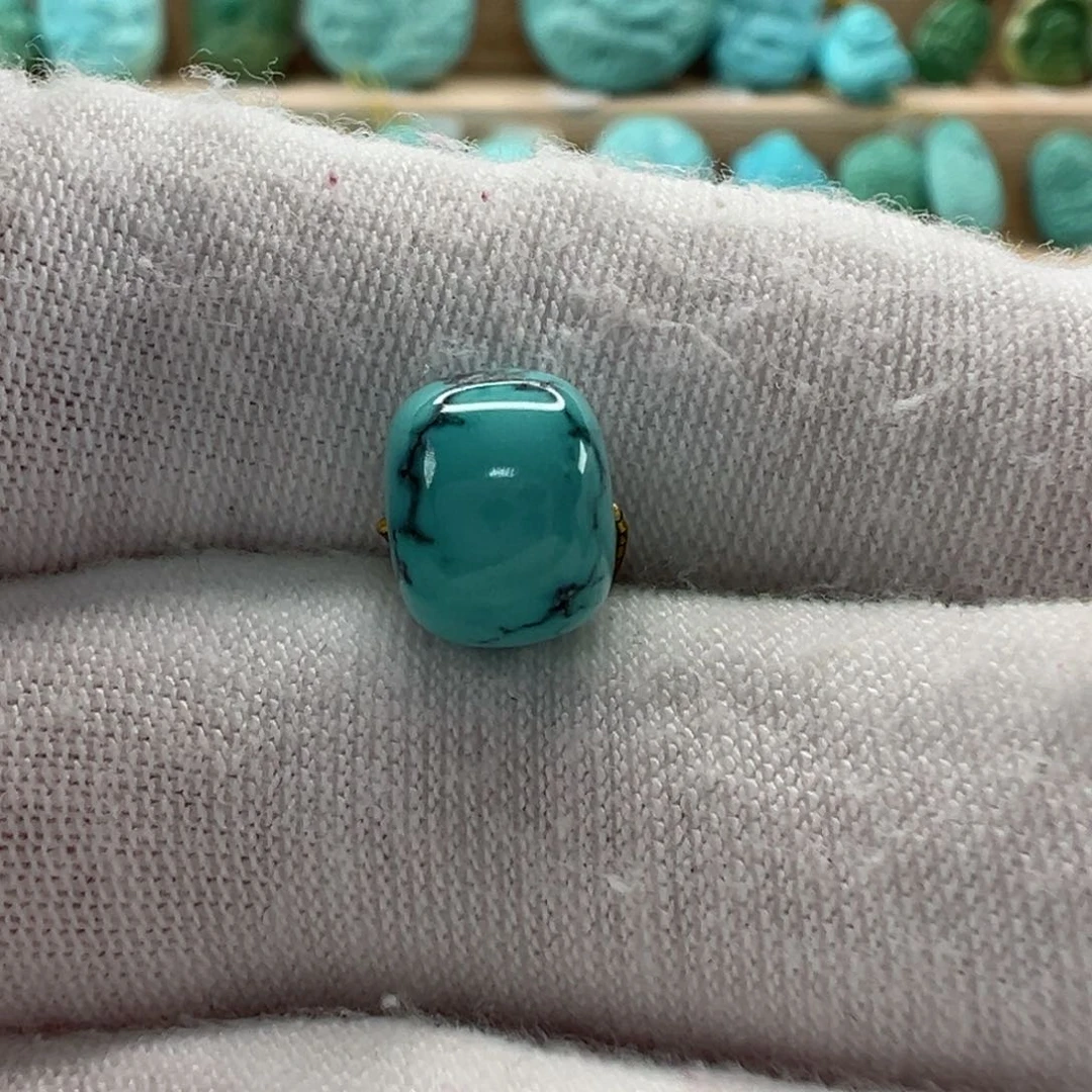 未镶嵌绿松石老型珠8.7x7mm