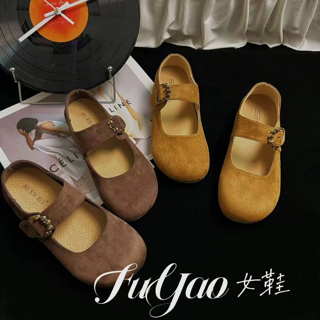 软底内增高勃肯鞋女2025年秋新款浅口防滑厚底复古单鞋