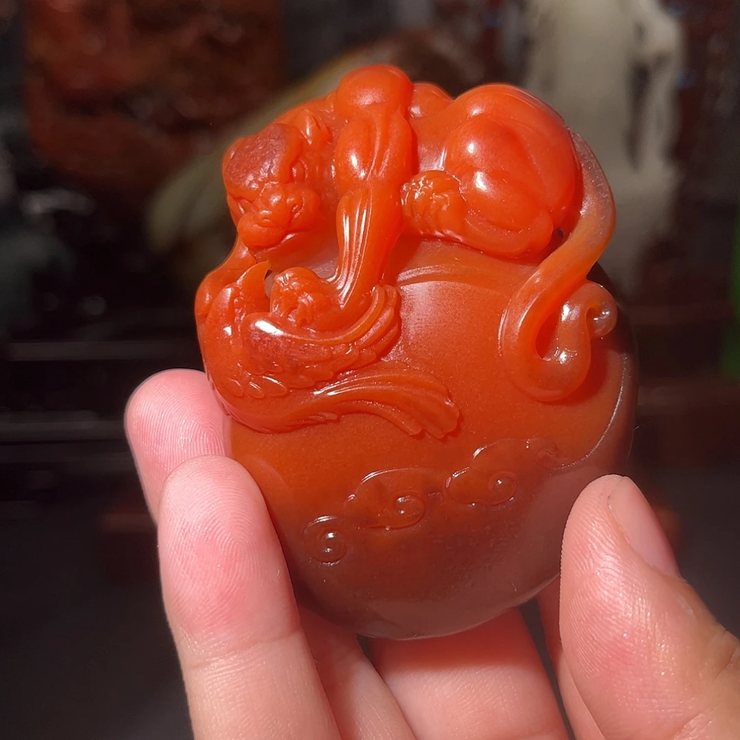 薛***）和田玉未镶嵌把件