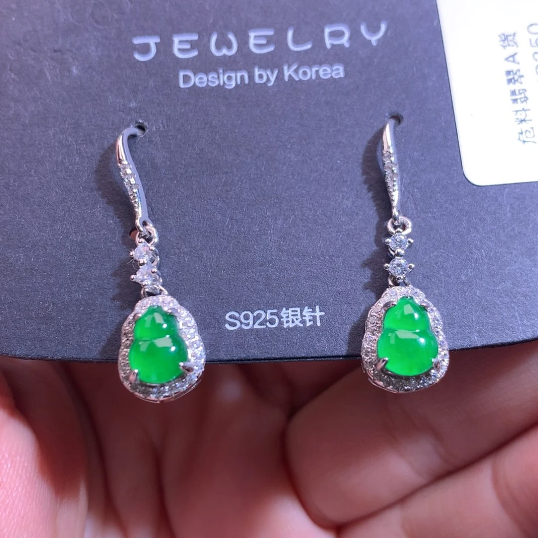 【闪购商品】颈饰银S925镶嵌翡翠天然翡翠