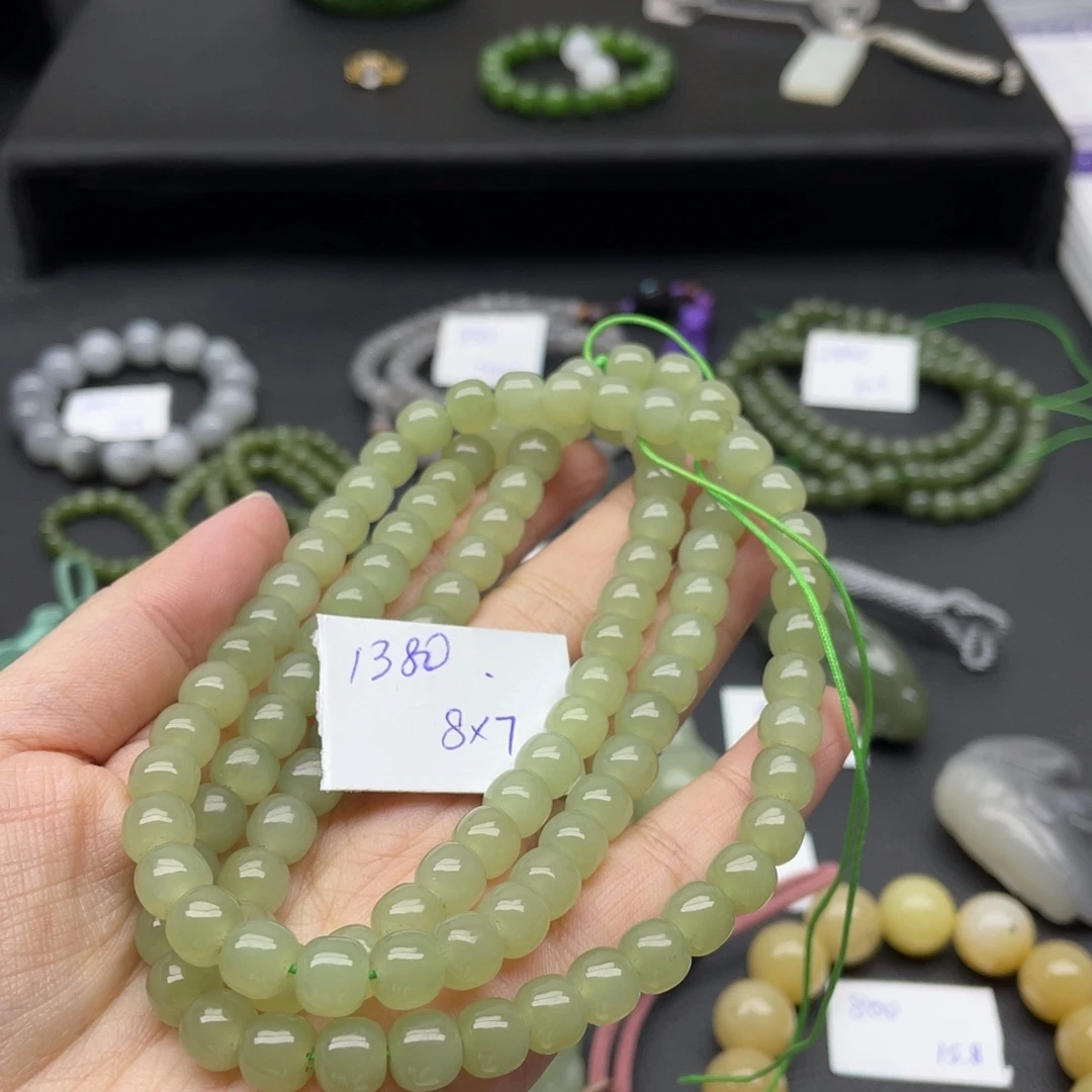 和田玉手串未镶嵌