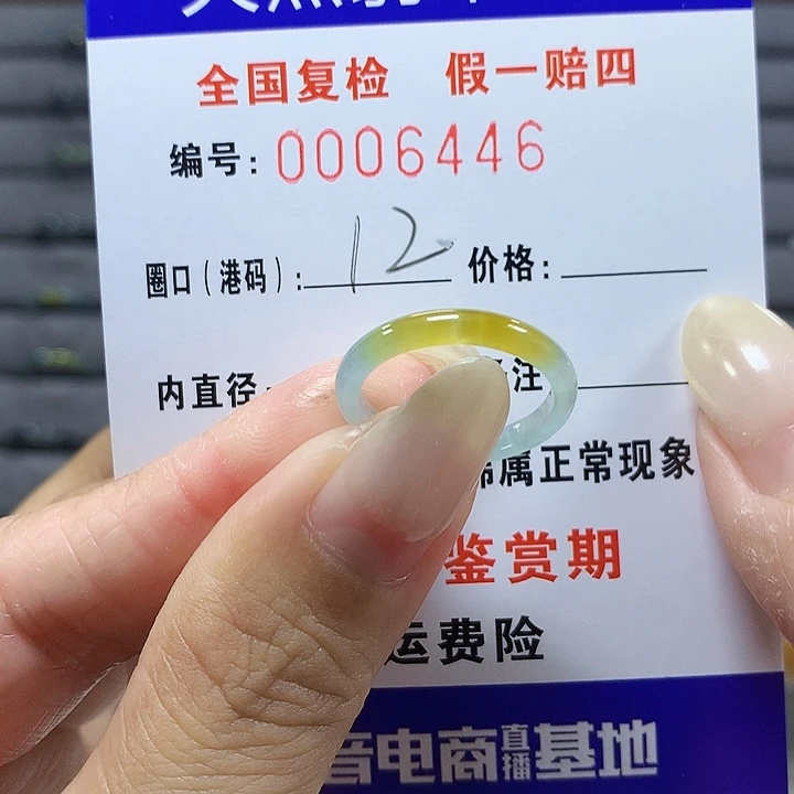 翡翠未镶嵌戒圈6446