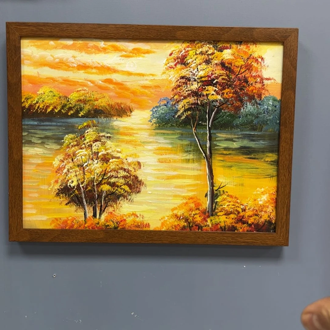 手工手绘精品油画30+40厘米带框