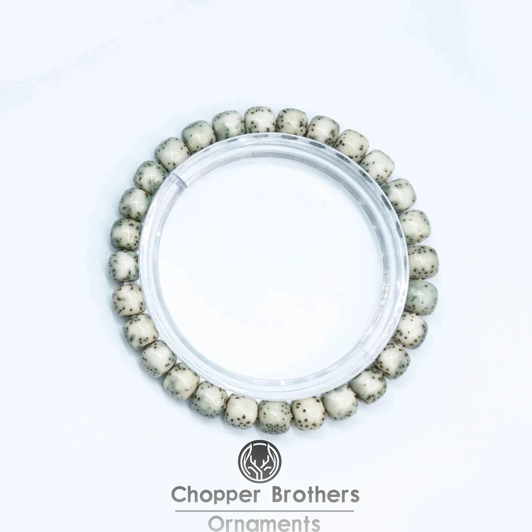 103 石玉料河豚星月菩提手串 8×7mm