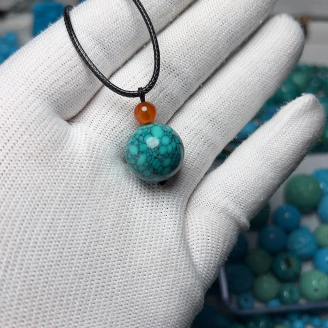 卡16+绿花珠子单珠散珠锁骨珠