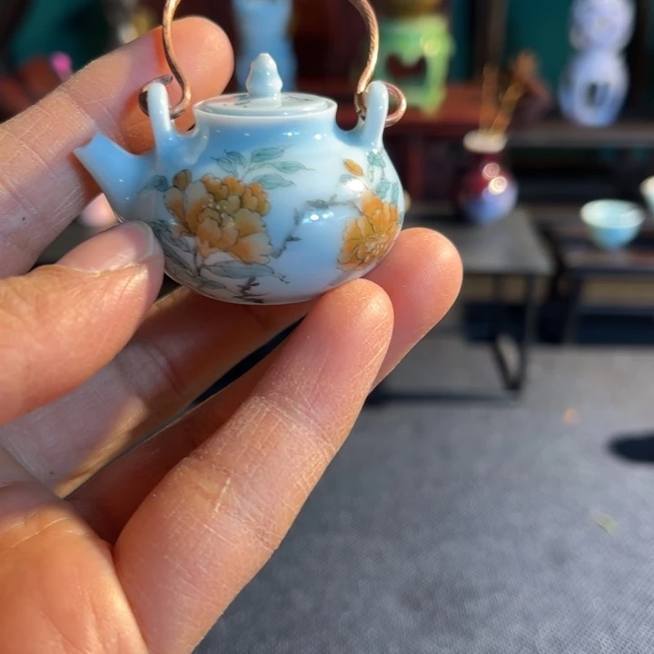 摆件雨*微陶老王迷你拉坯花瓶