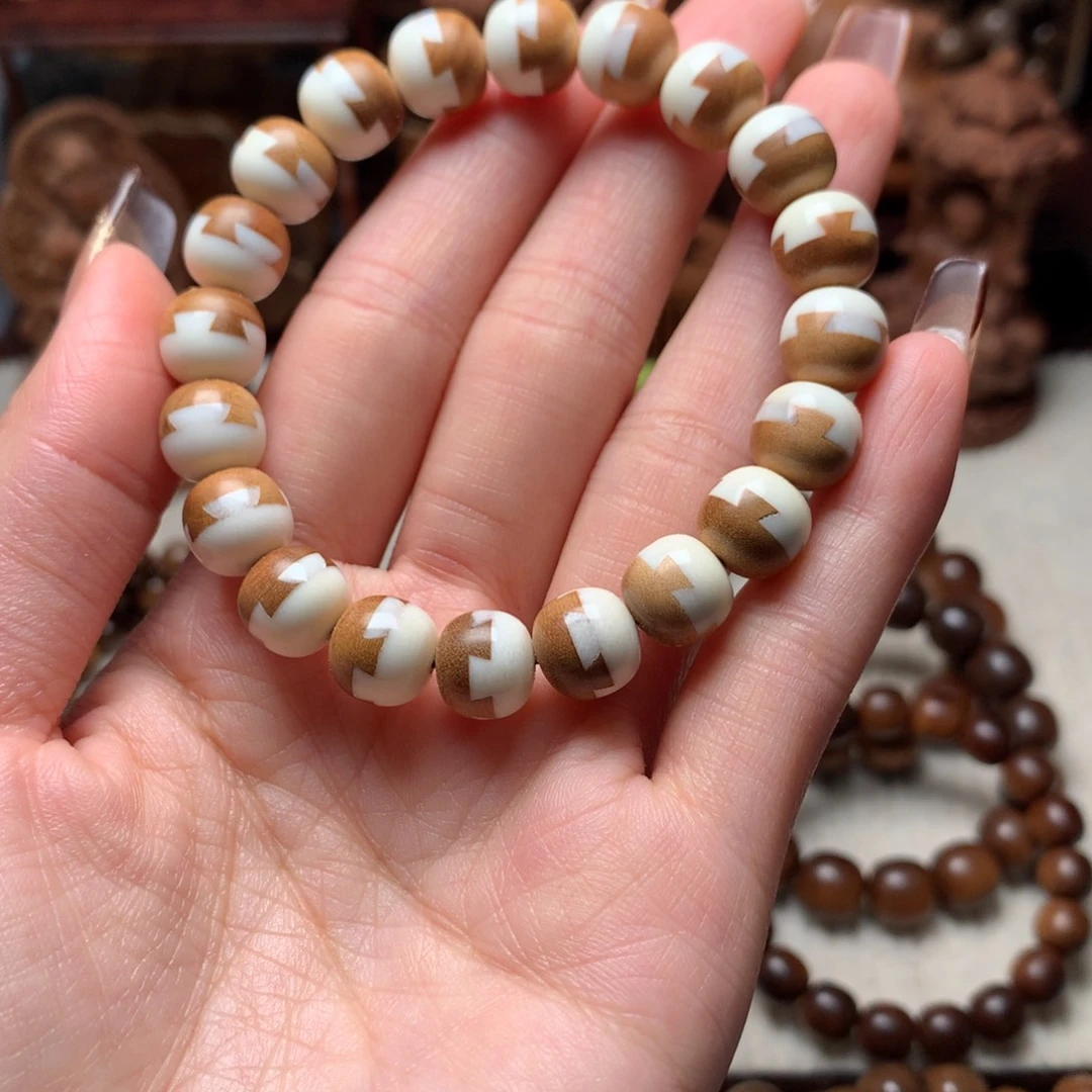 檀香木手串/手链老山檀香9×10榫卯珠