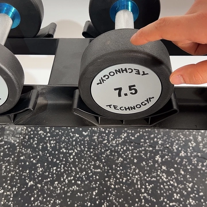 全新纯钢泰诺哑铃7.5公斤一对灰色