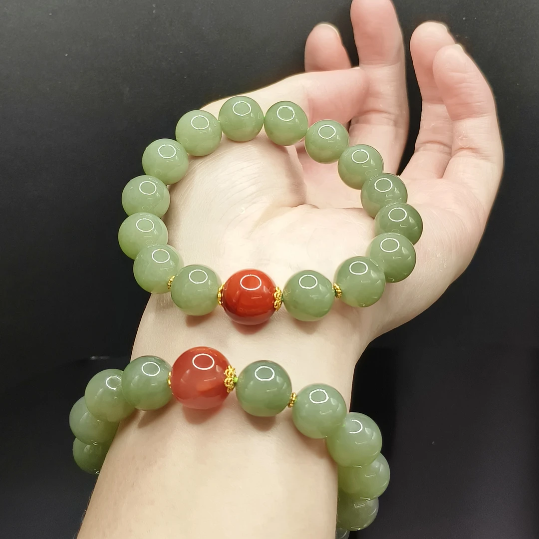 【东北哥精选】和田玉DIY单圈手串JCL【多样性发其一】约11mm