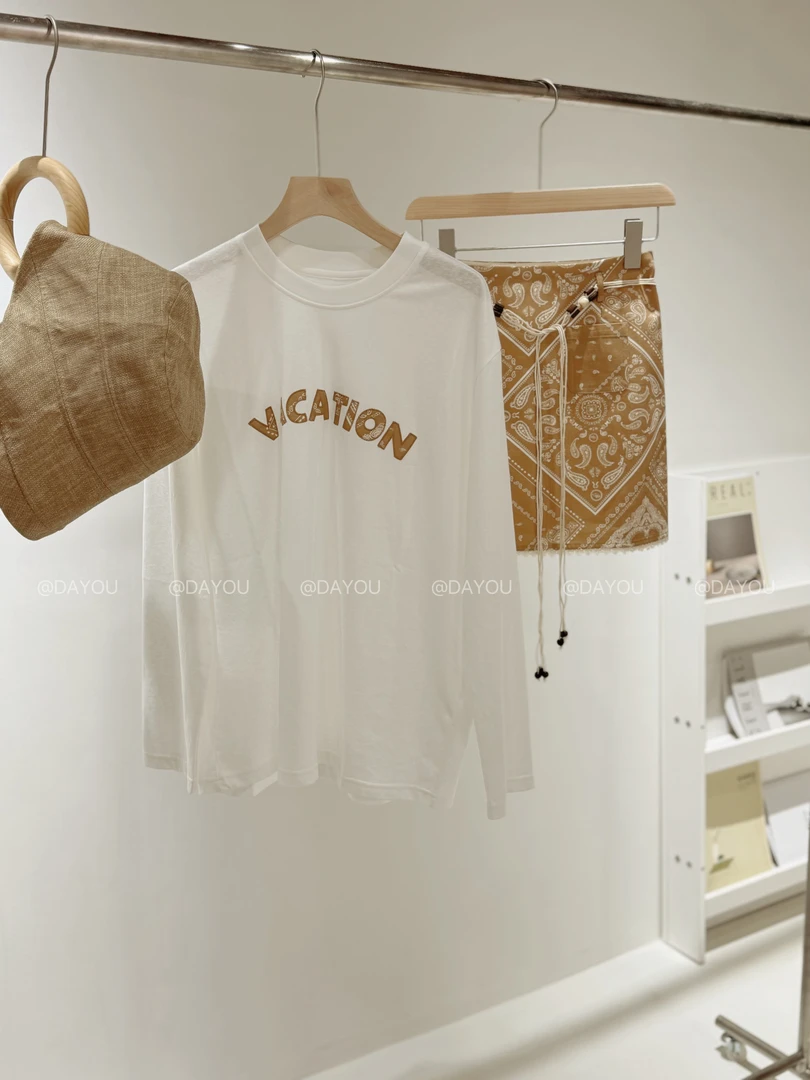 DAYOU小众设计师款 两件套 品牌余单 长袖防晒半身裙套装