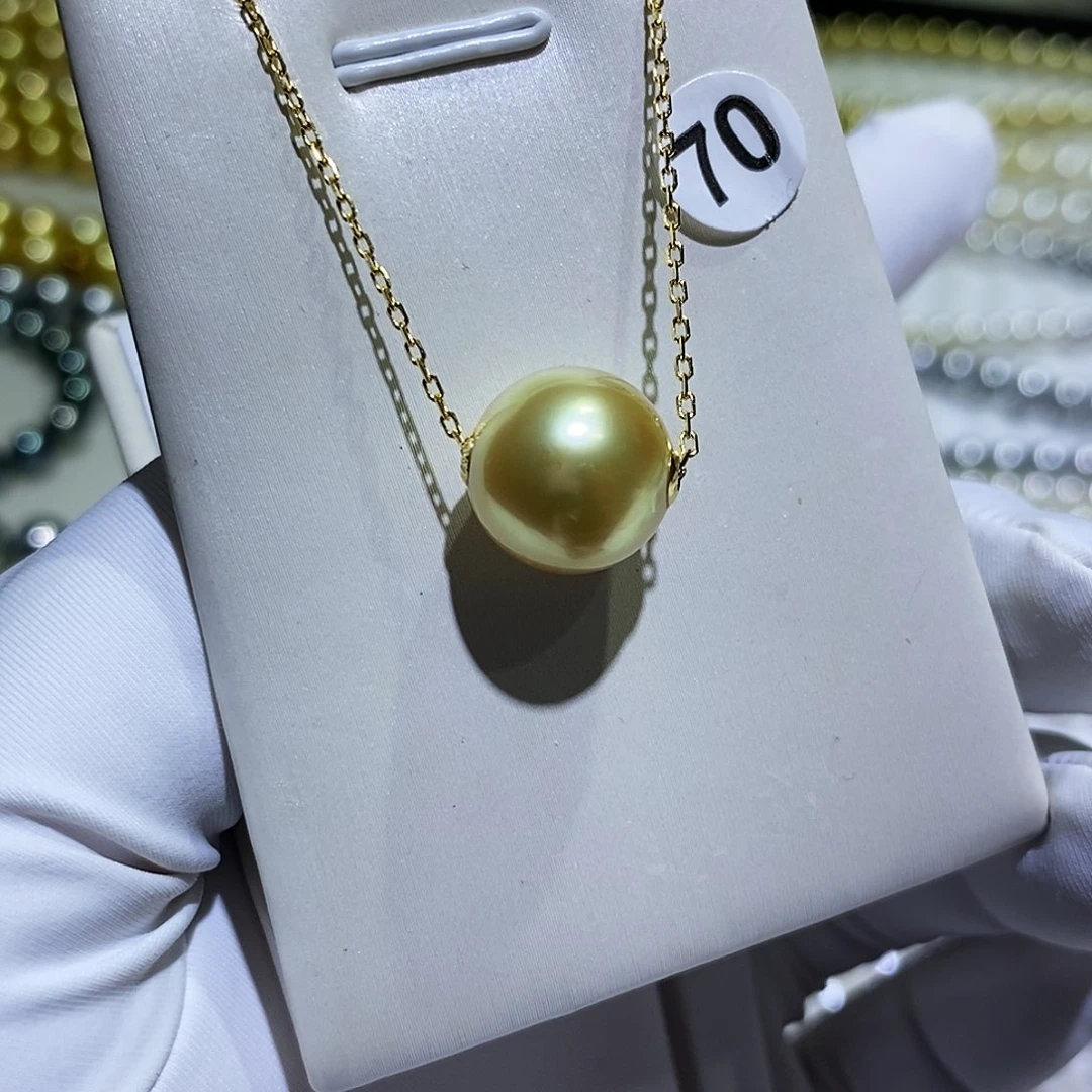 未镶嵌颈饰海水珍珠金珠珍珠吊坠