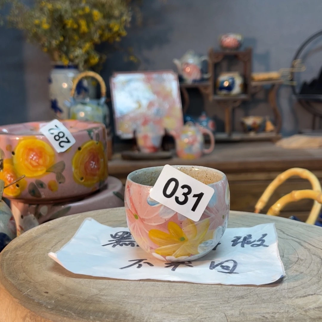 杯素浅陶瓷手工手绘