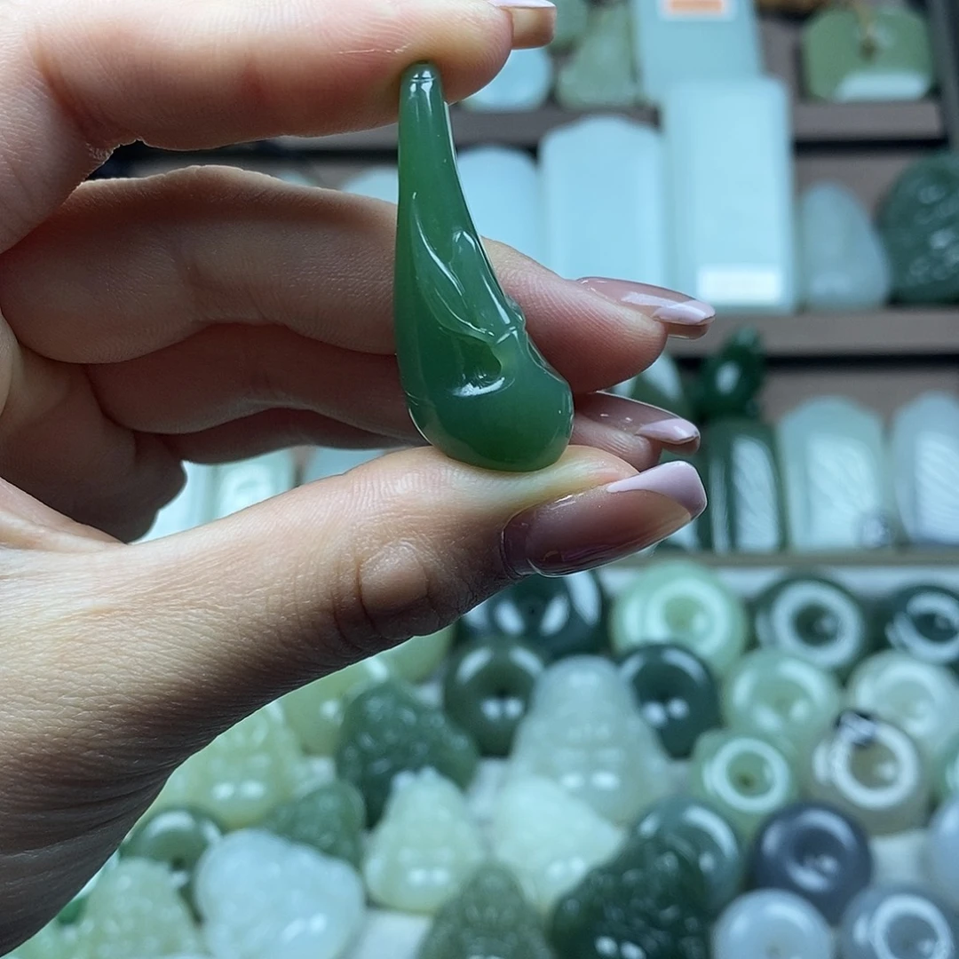 和田玉未镶嵌颈饰竹节高升