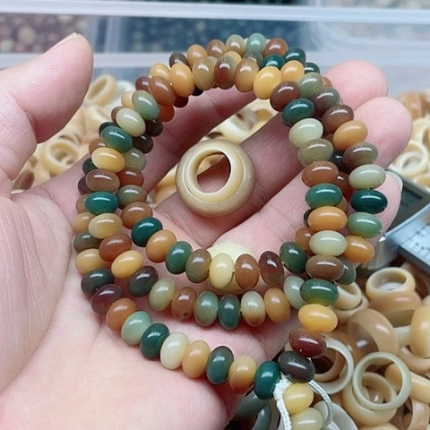 会***鱼吊坠白玉菩提9、6敦煌算盘114加跑环加