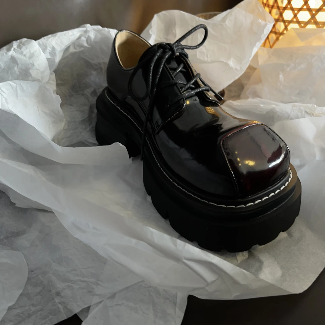 缇麦茵-<6cm>T25556M酷帅个性大头增高英伦大气小众俏皮厚底单鞋