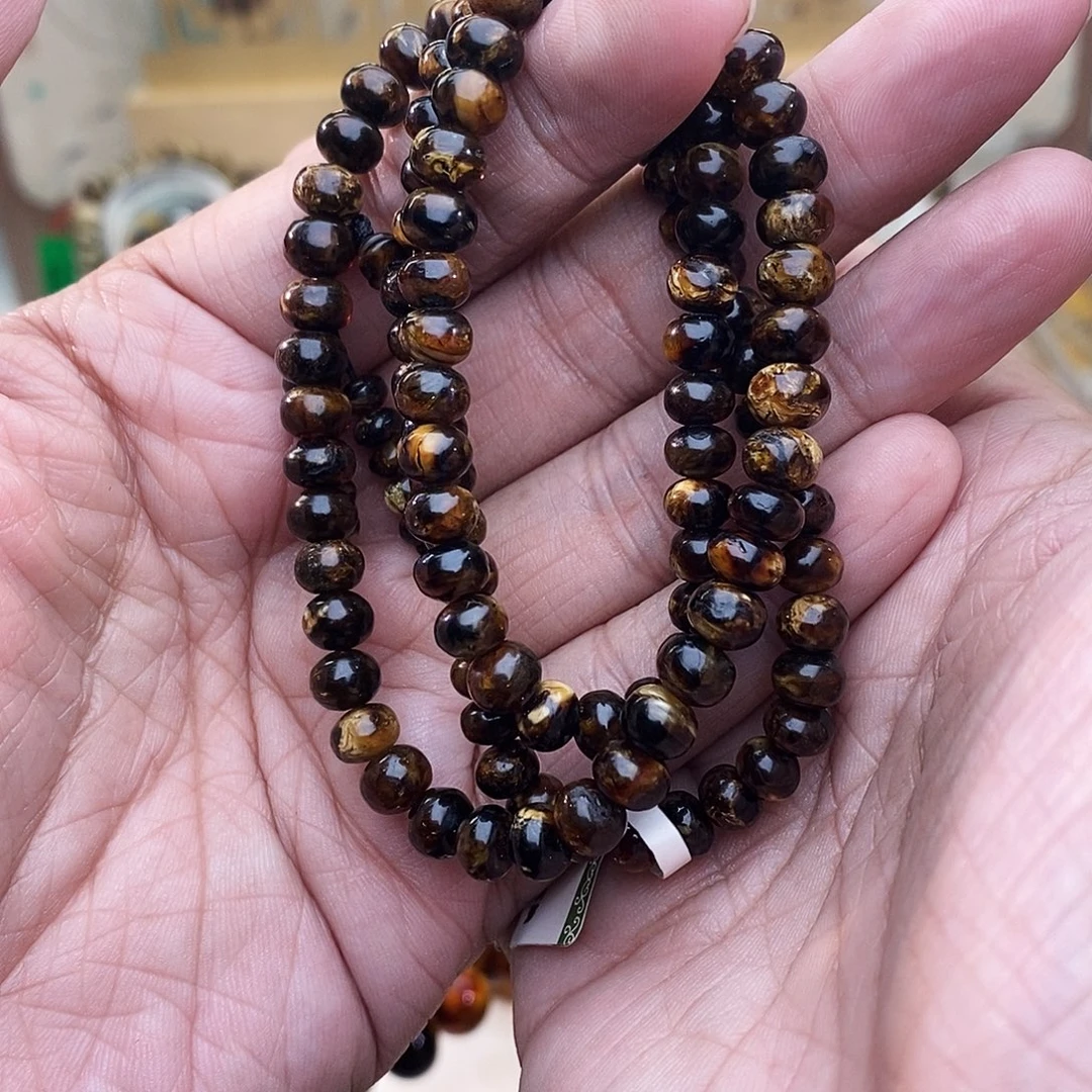 琥珀未镶嵌裸石6黑花