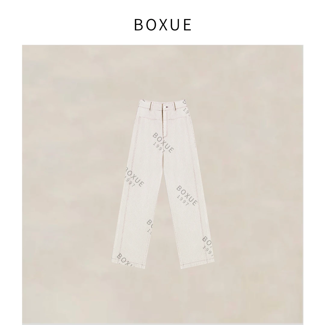 BOXUE “菱花裤”2025新款高级感直筒轻奢 裤子#250216K271