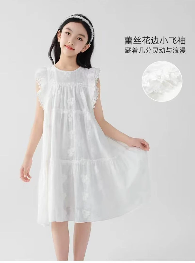 046 女童夏季连衣裙小众蛋糕裙夏季蓬蓬裙法式温柔休闲风公主