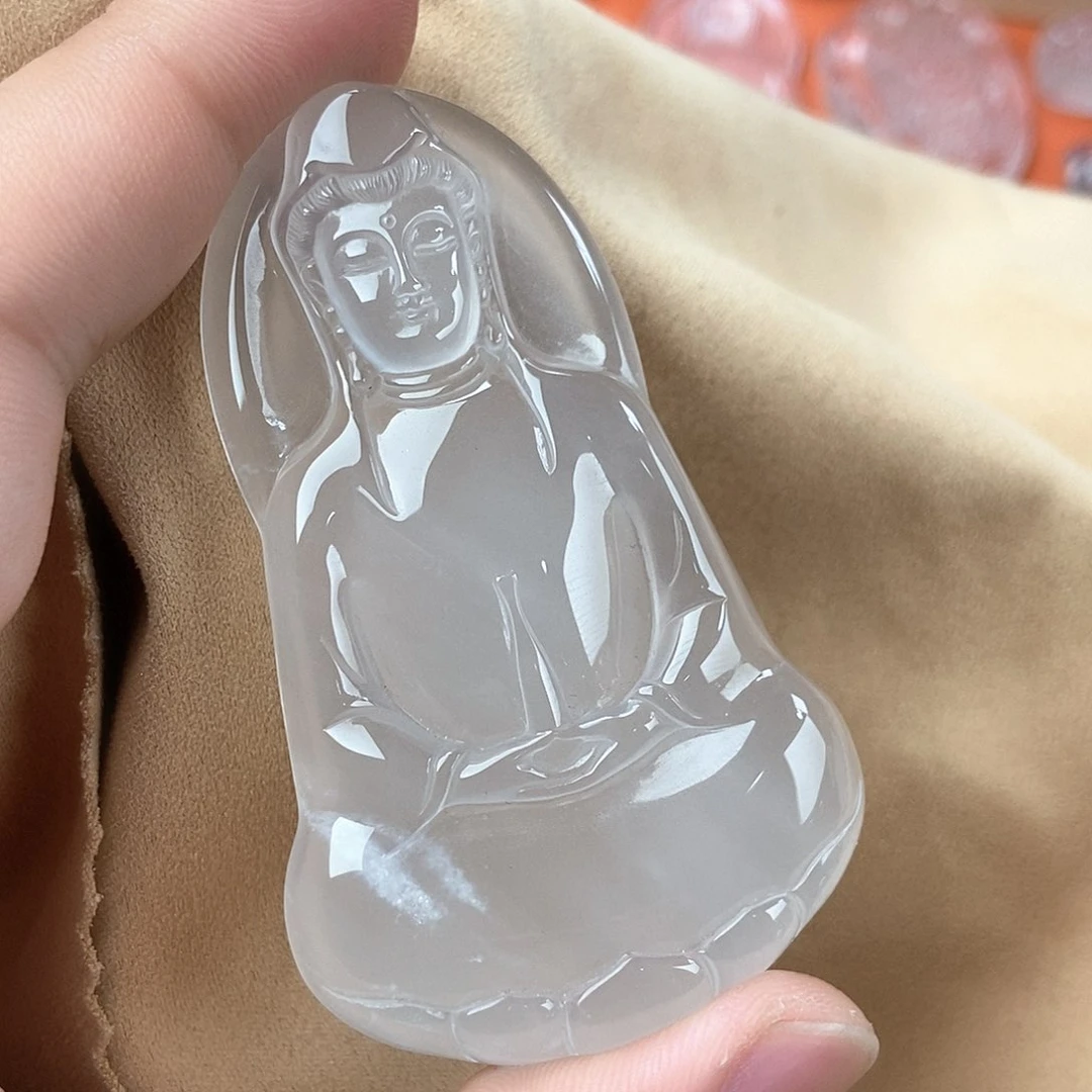 石英质玉颈饰未镶嵌天****生素衣观音