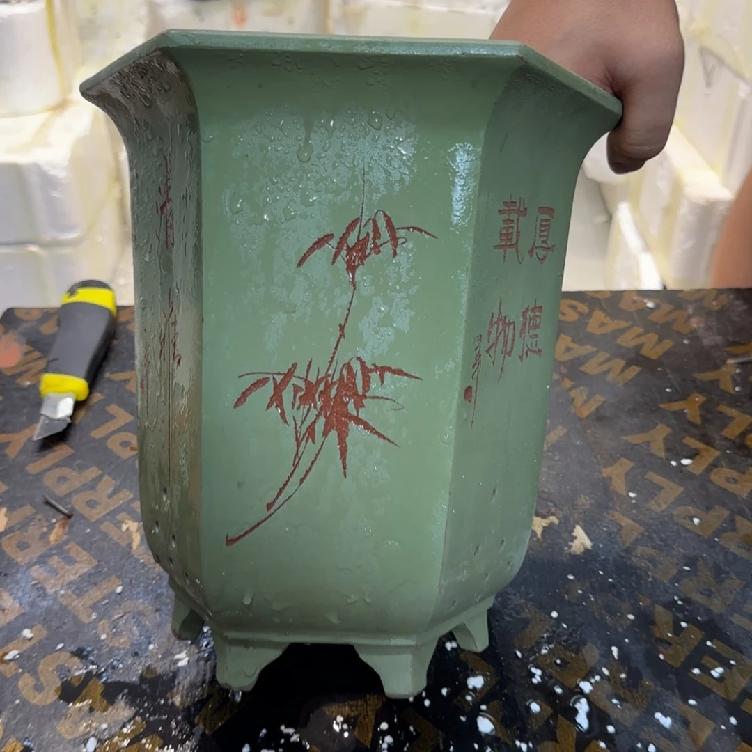 紫砂花盆口径 20.22口径