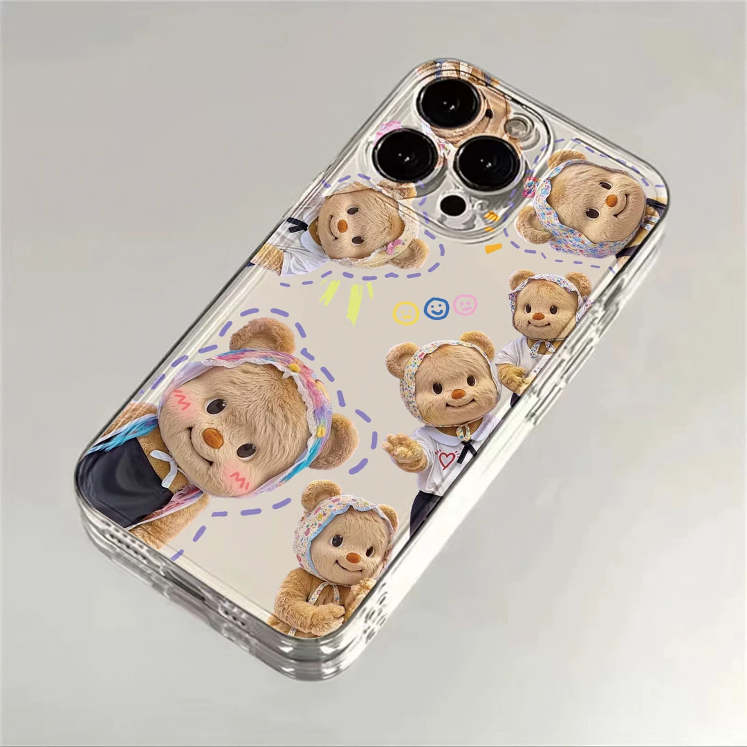黄油小熊适用于iPhone16小米15华为苹果14promax手机壳12太空壳软