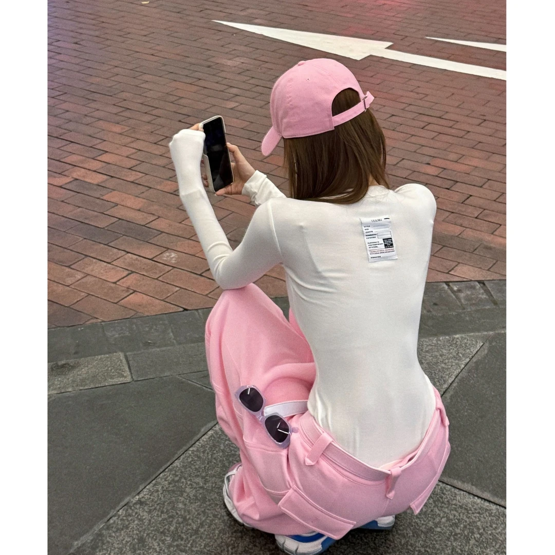 婉君【后背标签】秋季休闲百搭修身显瘦长袖打底上衣LWJ25C3T2864