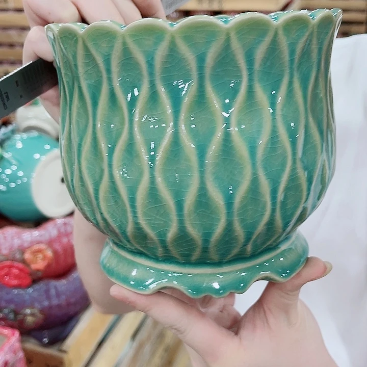 有孔，凑10元包邮陶瓷花盆发货！