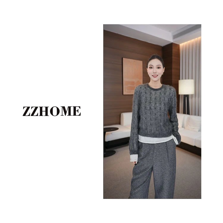 【ZOZO HOME】2“第五大道”系列定纺假两件松密度套头针织衫q170252p