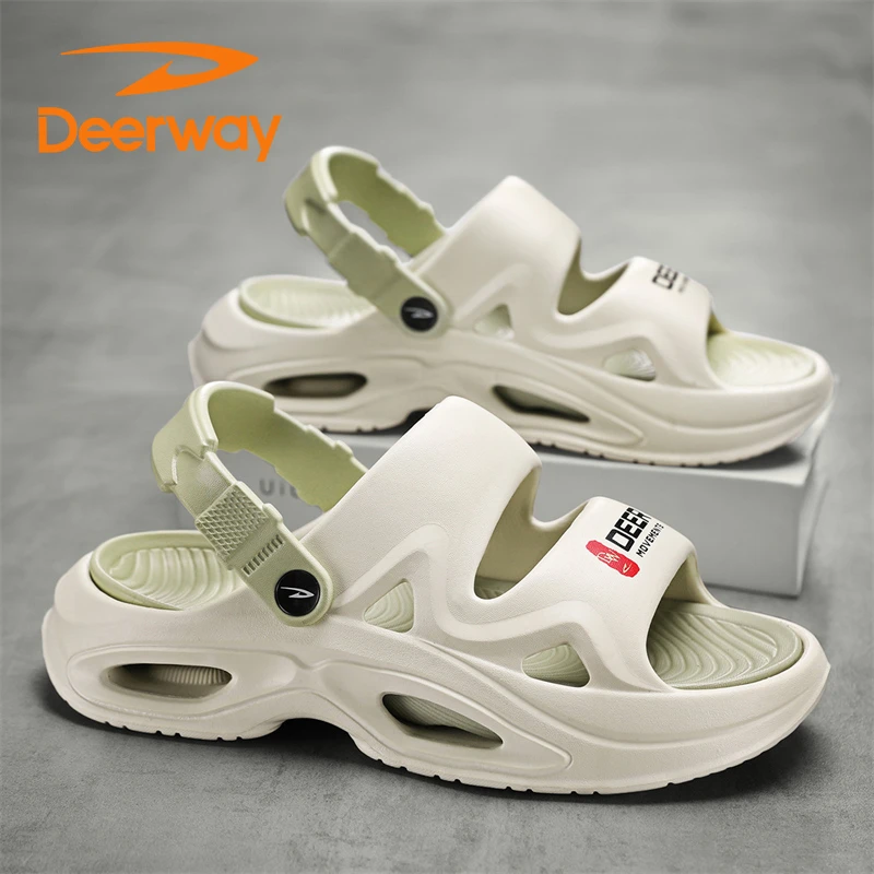 德尔惠凉鞋男夏季新款踩屎感防滑防臭时尚户外沙滩鞋凉拖两用外穿