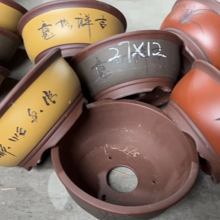 紫砂花盆100-6。