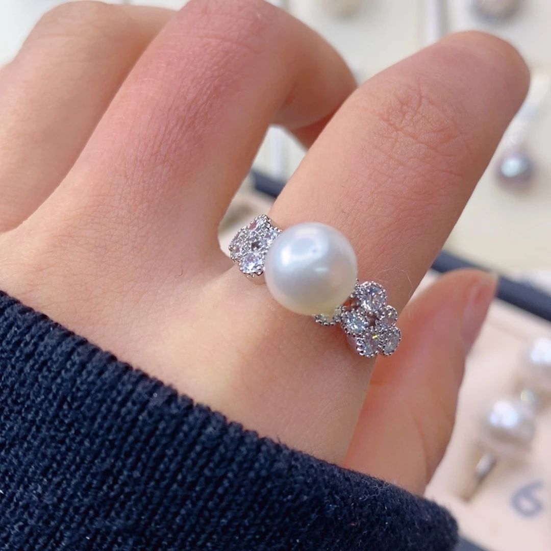 淡水珍珠戒指合金