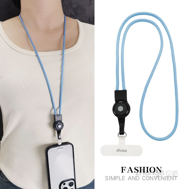 手机挂绳挂脖长款可拆卸滑扣指环挂绳垫片式活动证件吊牌挂脖绳