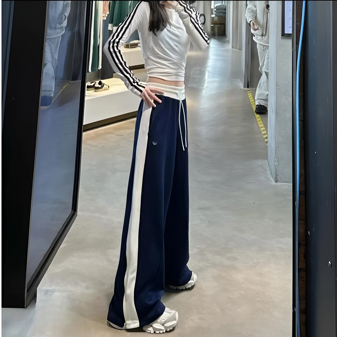 adidas阿迪达斯女子三叶草潮流时尚潮流百搭休闲运动长裤JM8020