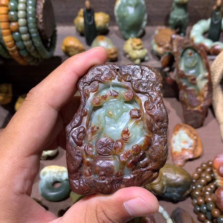 岫岩河磨玉（透闪石质玉）未镶嵌挂件