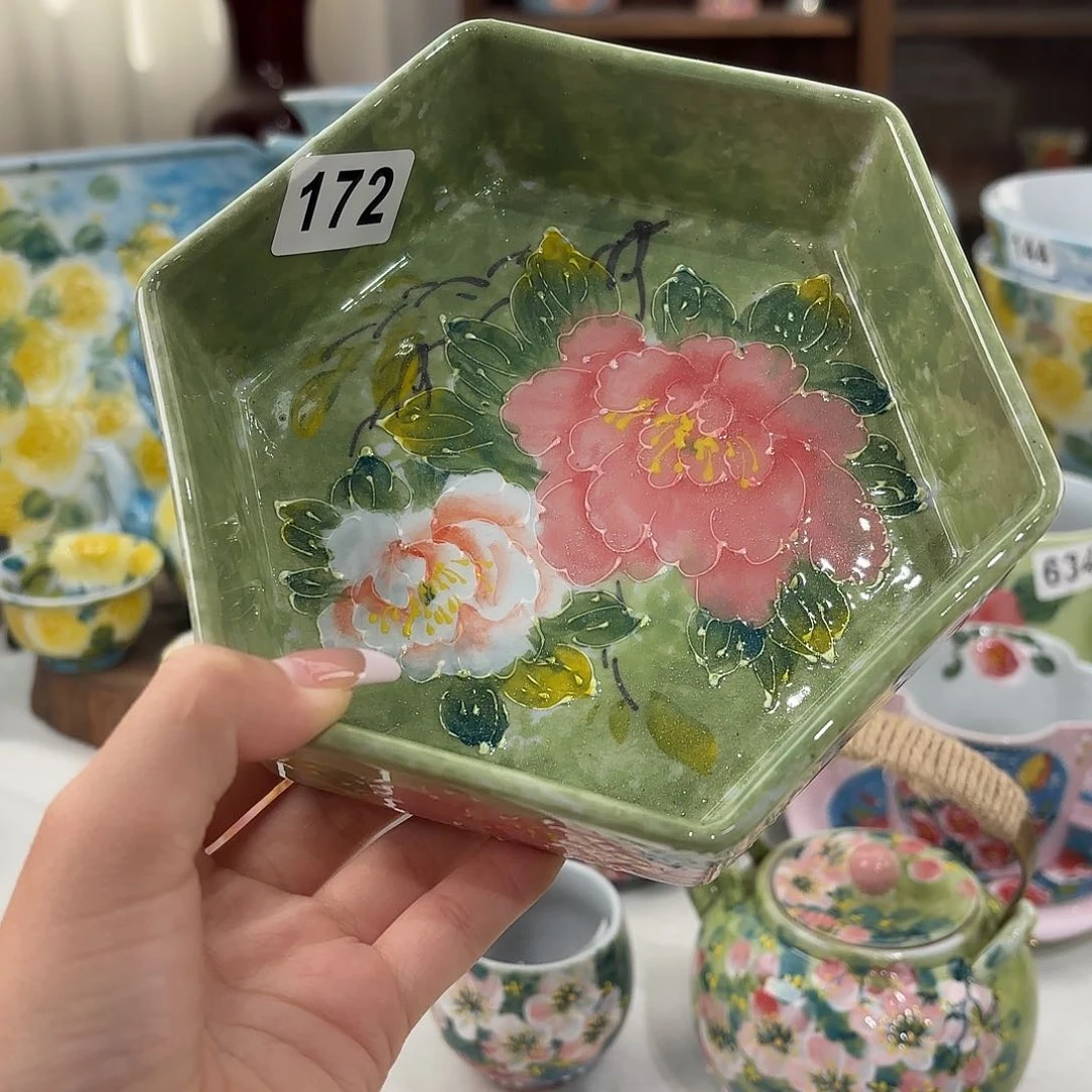 景德镇手绘高温釉下彩陶瓷茶具