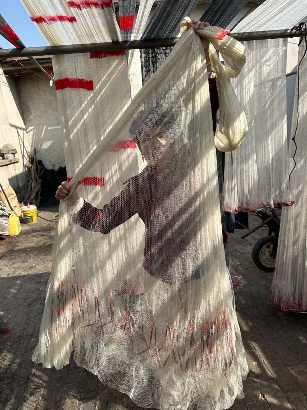 机制大力马线捕鱼渔网3米半高直径五米半重七斤半.铅坠一开到顶