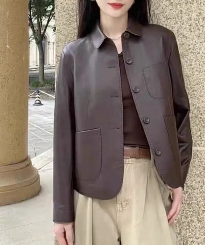 1139气质皮衣洋气百搭时尚