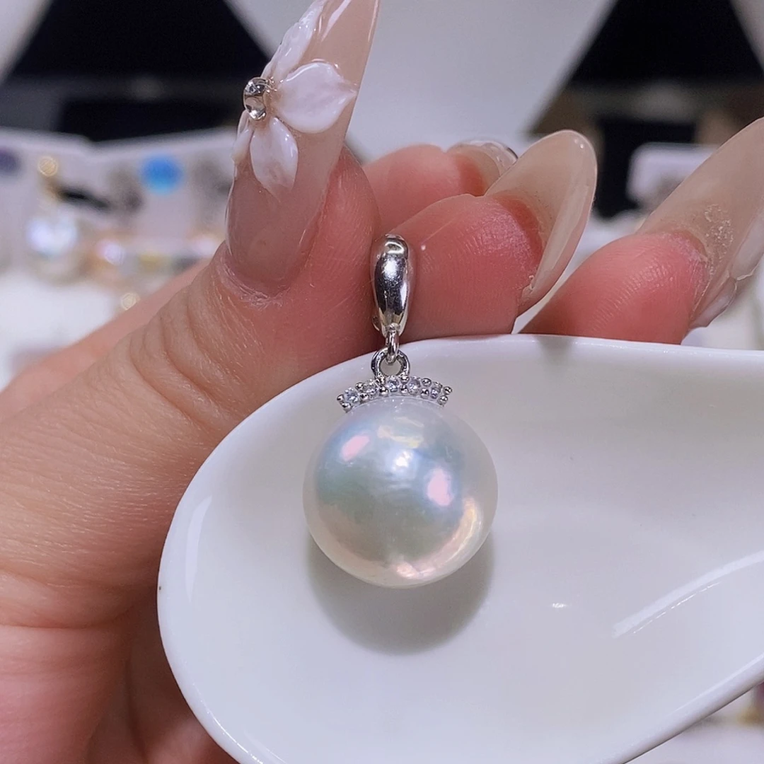 淡水珍珠颈饰银S925镶嵌向****赚