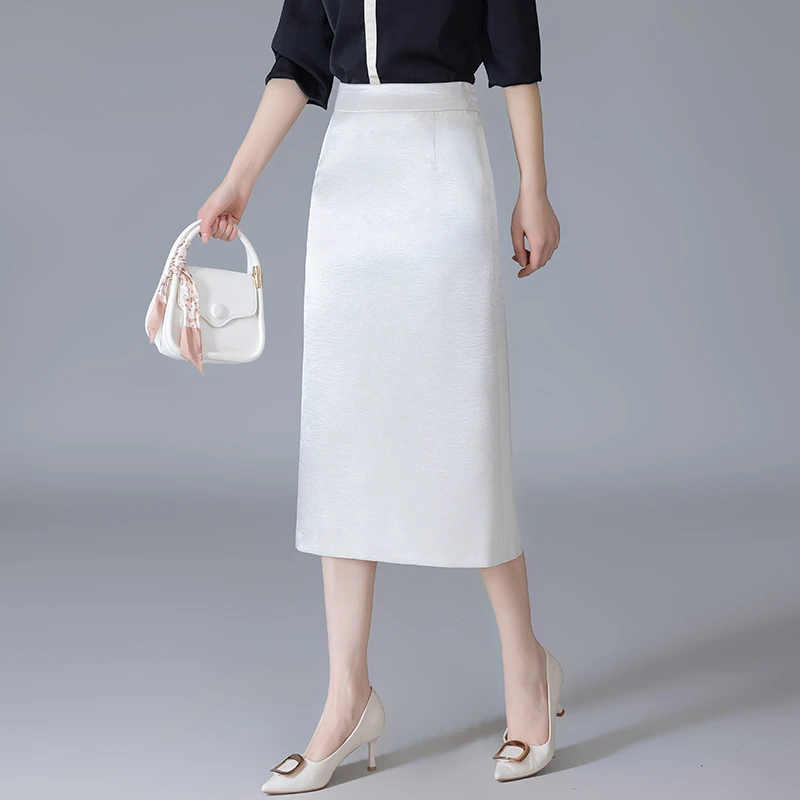 2025新款半身裙子显瘦春秋款高端精致气质中长款春季春游黑色半裙