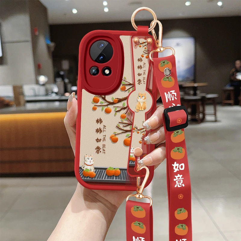 华为nova12手机壳nova12pro挂绳ultra防摔12活力版壳适用柿柿如意