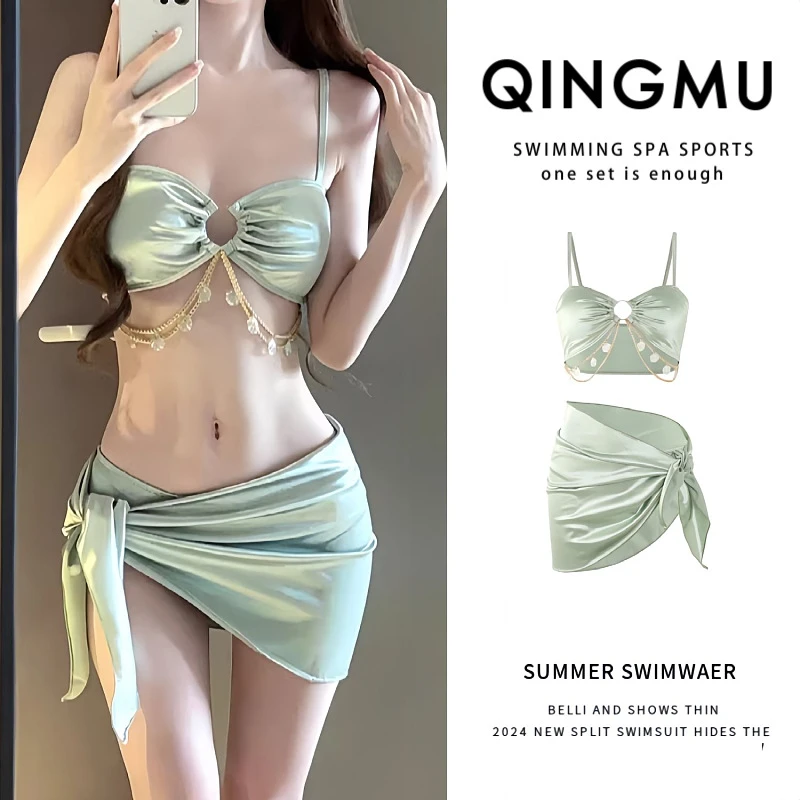 泳衣女夏三件套性感夏季新款聚拢显瘦度假高级感显瘦性感比基尼